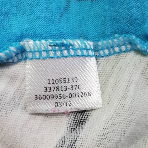 Victoria's Secret PINK Tank Top XS Blue Gray Stripe Pocket Racerback Cotton Blen - Picture 6 of 7